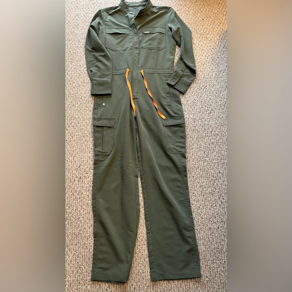 Figs Olive Green One Piece Jump Suit.